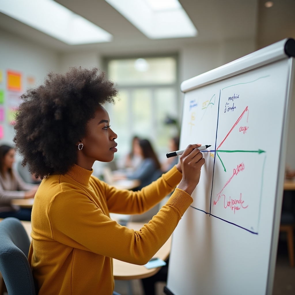 Profesional aprendiendo a priorizar tareas importantes sobre urgentes